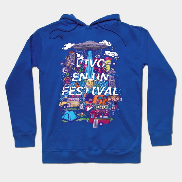 Vivo en un festival Hoodie by manuvila